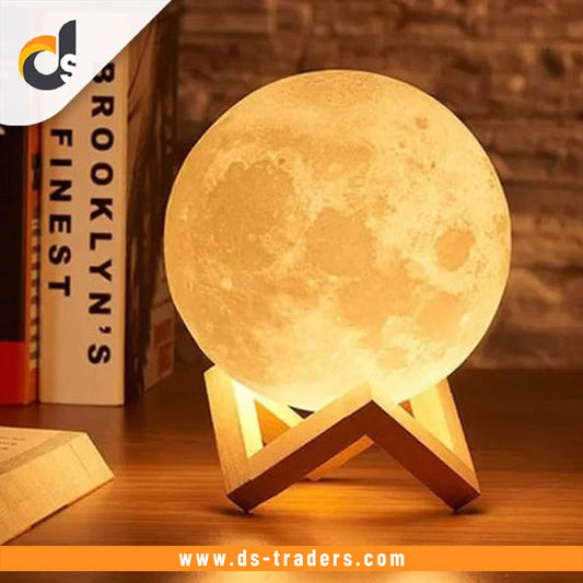 Rechargeable 3D Moon Lamp 16 Colors with Remote Control